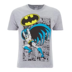 DC Comics Mens Batman Comic Strip T-Shirt - Grey - S
