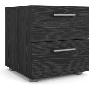 Furniture To Go - Pepe Bedside 2 Drawers in Black Woodgrain - Black