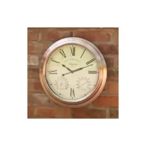King Fisher - 38cm / 15" Outdoor Garden Wall Clock, Thermometer & Humidity Meter