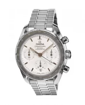 Omega Speedmaster Co-Axial Chronograph 38mm Silver Dial Stainless Steel Unisex Watch 324.30.38.50.02.001 324.30.38.50.02.001