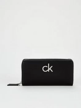Calvin Klein Re-lock Zip Around Purse - Black, Women