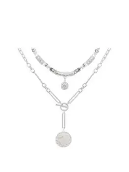 Bibi Bijoux Silver Double Layer Ball & Disc 'Festivity' Necklace
