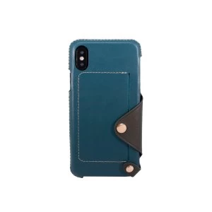OBX Leather Pocket Case for iPhone X 77-58627 - Green Blue/Dark Green