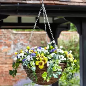Smart Garden 30cm Artificial Pansy Hanging Basket