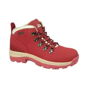 Johnscliffe Womens/Ladies Trek Leather Hiking Boots (6 UK) (Maroon)