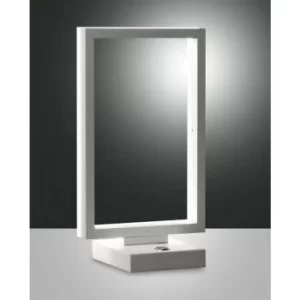 Fabas Luce Bard Integrated LED Table Lamp White Glass