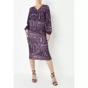 Missguided Animal Print Long Sleeve Maternity Midaxi Dress - Multi