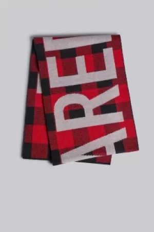 DSQUARED2 Men Scarf Red Size OneSize 100% Wool