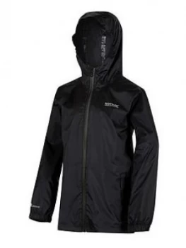 Boys, Regatta Kids Pack-It Waterproof Jacket III - Black, Size 3-4 Years