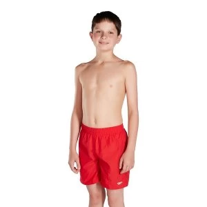 Speedo Boys Solid Leisure Shorts 15 Junior Red - Small