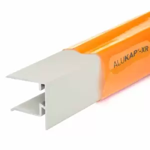 Alukap-XR 4.8m End Stop Bar White - 25mm