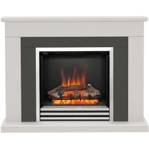 Be Modern Preston Electric Fireplace Suite with Charcoal Back Panel