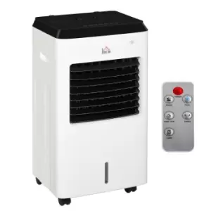 Homcom Air Cooler Heater Humidifier With Remote Control - White