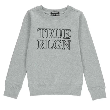 True Religion Chest Logo Sweater - Grey