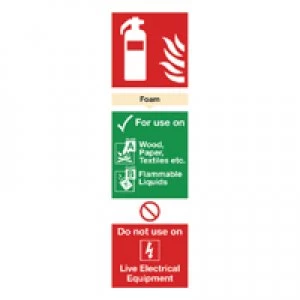 Blick Safety Sign Fire Extinguisher Foam 280x90mm PVC F102R