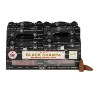 Black Champa Backflow Dhoop Cones by Satya