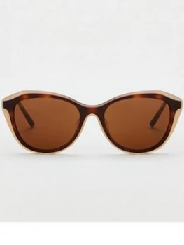 DKNY Concrete Jungle Tortoiseshell Wayfarer Sunglasses - Brown, Women