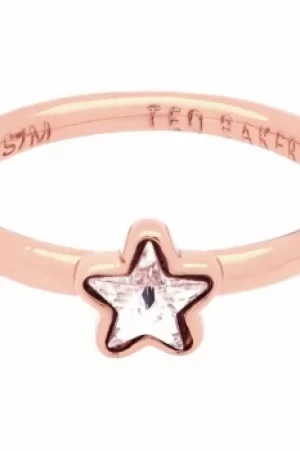 Ted Baker Ladies Rose Gold Plated Crystal Star Ring Size SM TBJ1686-24-02SM