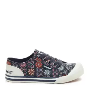 Rocket Dog Jazzin Recycled Navy Cotton Trainers