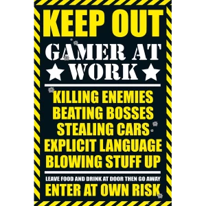 Gaming Keep Out Maxi Poster