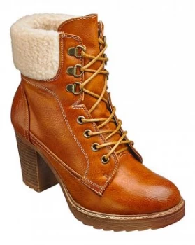 London Rebel Lace up Boots E Fit