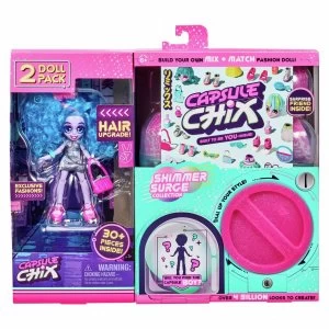 Capsule Chix Shimmer Surge Besties 2 Doll Pack - Blue