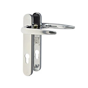 Yale Essentials Polished Chrome effect Zinc alloy Lever Door handle (L)32mm Pair