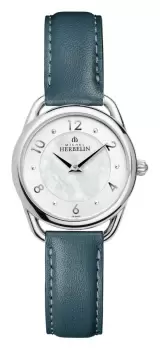Herbelin 17497AP29BV Equinox Womens Blue Leather Strap Watch