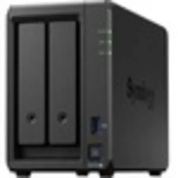 Synology DiskStation DS723+ 2 x Total Bays SAN/NAS Storage System - AMD Ryzen R1600 Dual-core (2 Core) - 2 GB RAM - DDR4 SDRAM Desktop - Serial ATA Co