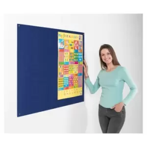 Metroplan Eco-Colour Frameless Flame Resistant Noticeboard 600 x 900mm, Blue