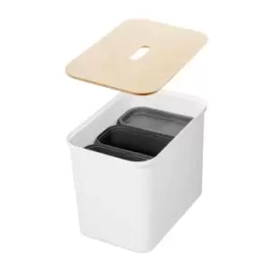 Smartstore 3 X 13L Internal Containers & External 76L Box Doubling Up As A Seat/Stool.