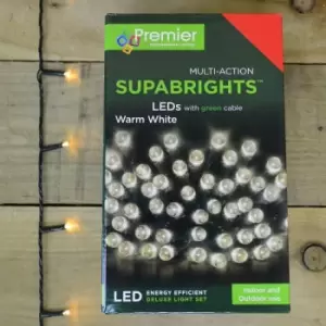 23m (380 LED) Premier Multi Action Supabright Christmas Light Set - Warm White