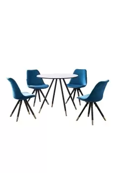 Sofia' Dorchester LUX Dining Set with a Table and Chairs Set of 4