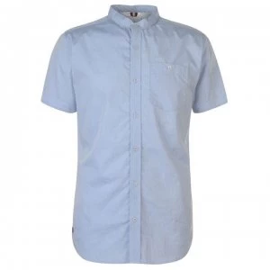 Soviet Short Sleeve Grandad Shirt - Blue