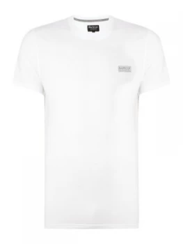 Mens Barbour International Small Logo T Shirt White