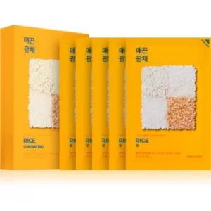 Holika Holika Pure Essence Rice Brightening and Revitalising Sheet Mask 5x20ml