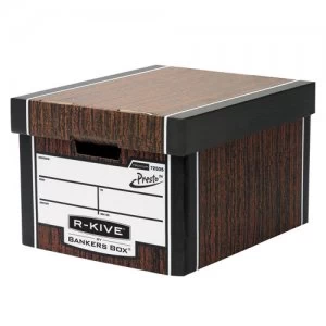 Fellowes Premium Classic cardboard Box-woodgrain 10pk