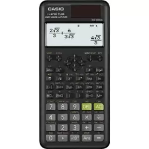 Casio FX-87DEPLUS-2 Engineering calculator Black Display (digits): 12 solar-powered, battery-powered (W x H x D) 77 x 11 x 162 mm