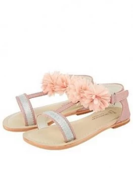 Monsoon Baby Girls Cleo Corsage Walker Sandals - Pale Pink