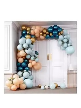Ginger Ray Large Balloon Arch - Greens & Gold Chrome