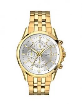 Accurist Silver and Gold Detail Chronograph Dial Two Tone Stainless Steel Bracelet Mens Watch, One Colour, Men