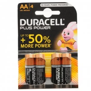 Duracell Plus AA batteries 4 Pack