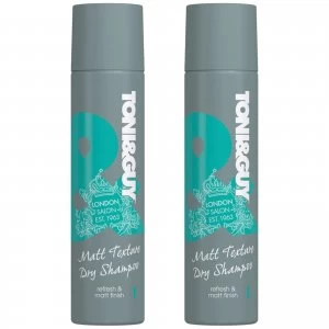 2x Toni & Guy Matte Texture Dry Shampoo