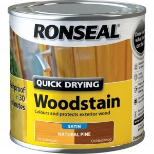 Ronseal Quick Dry Satin Woodstain Natural Pine 250ml