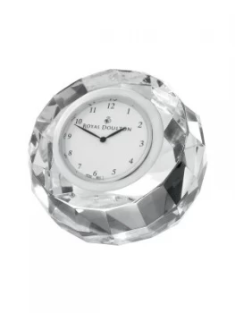 Royal Doulton Radiance collection clock round faceted