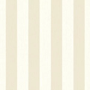 Graham & Brown Julien Macdonald Glitterati Cream Striped Gold effect Textured Wallpaper