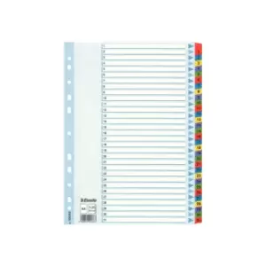 Esselte Mylar 1-31 Part Dividers A4 - Multi-Coloured - Outer carton of