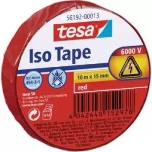 tesa Tesa 56192-00013-22 Electrical tape Red (L x W) 10 m x 15mm