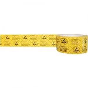 ESD tape 1 Rolls Yellow Black L x W 50 m x 50 mm BJZ
