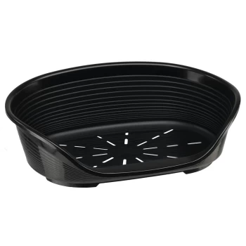 Ferplast Siesta Deluxe Dog Basket - Black - Size 8: 82 x 59.5 x 25cm (L x W x H)